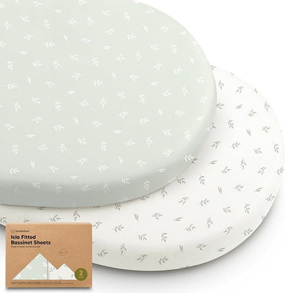 2-Pack Baby Bassinet Sheets Girl, Boy by KeaBabies