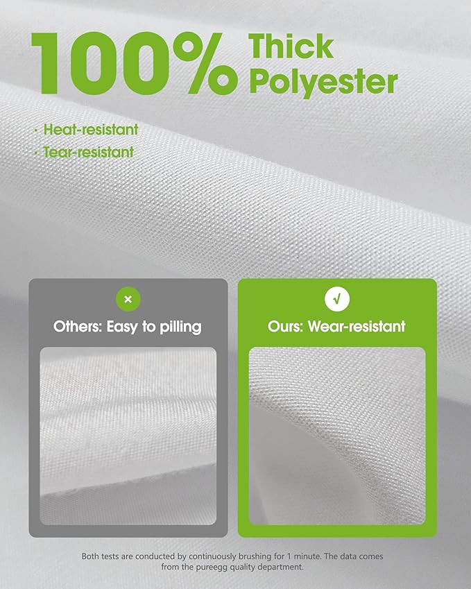 Pureegg Rectangle Table Cloth 60" x 84" – 8 Packs, Durable Polyester Tablecloth - Image 6