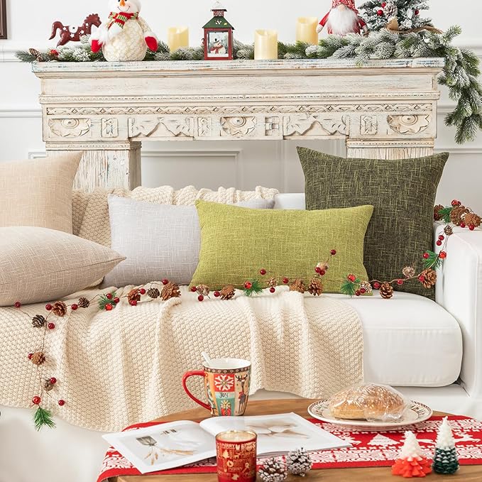 Kevin Textile Burlap Decoration Supersoft Linen Cushion Covers Square Throw - Image 4