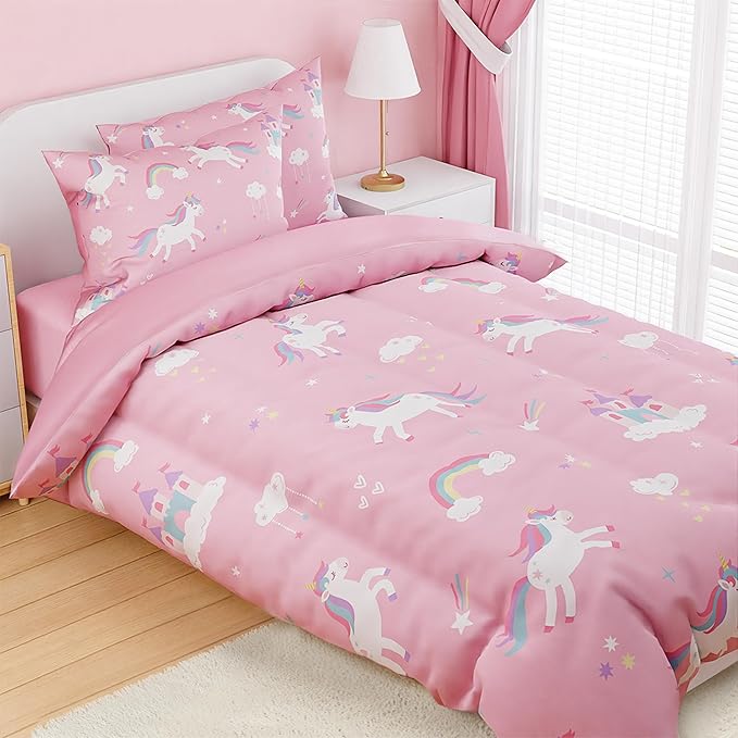 SANDJEST Unicorn Comforter Set Full Size 98x86in - Image 5