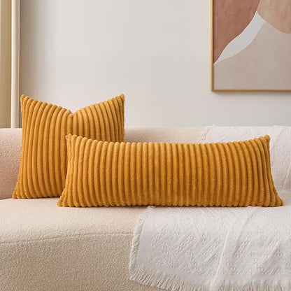 Kevin Textile Fall Soft Plush 14x36 Inch Long Lumbar Pillow Cover 1 Pack - Image 7