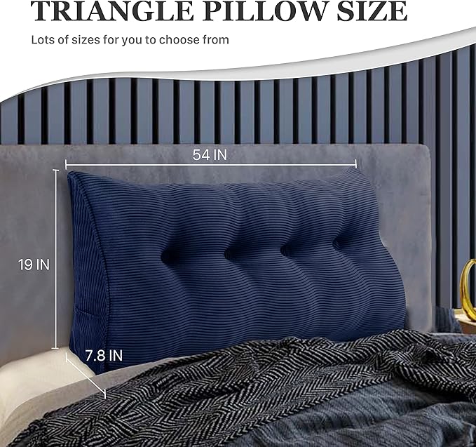 10 lbs Thickened Wedge Pillow Headboard Body Positioner Triangular Reading - Image 3