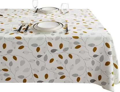 Rectangle Table Cloth, 100% Waterproof Tablecloth Oil Proof Spill Proof Vinyl - Image 9