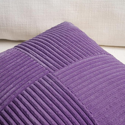 Fancy Homi 2 Packs Purple Decorative Throw Pillow Covers 22x22 Inch - Image 3