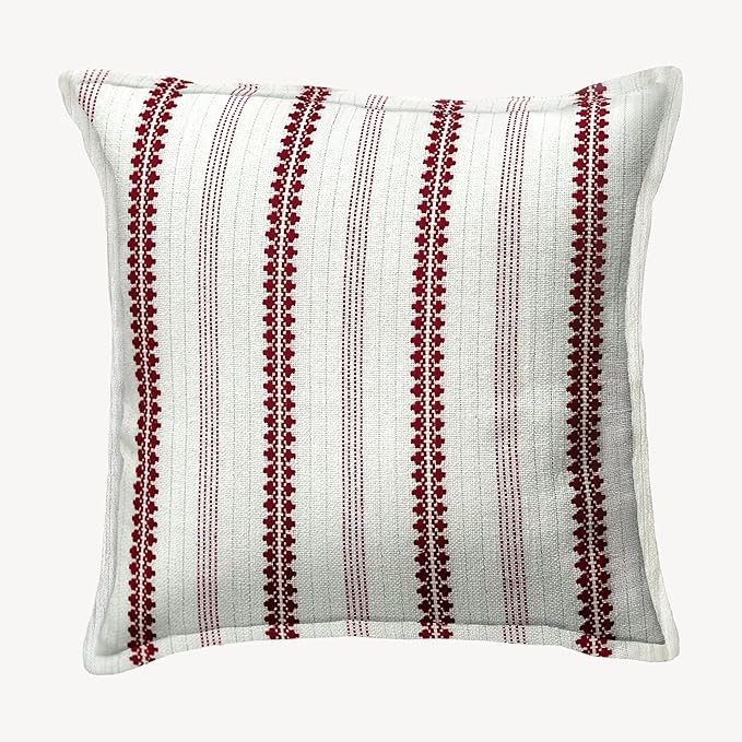 SanVia Winterberry Premium Cotton Throw Pillow Covers, 20x20 inch, Luxury by SanVia