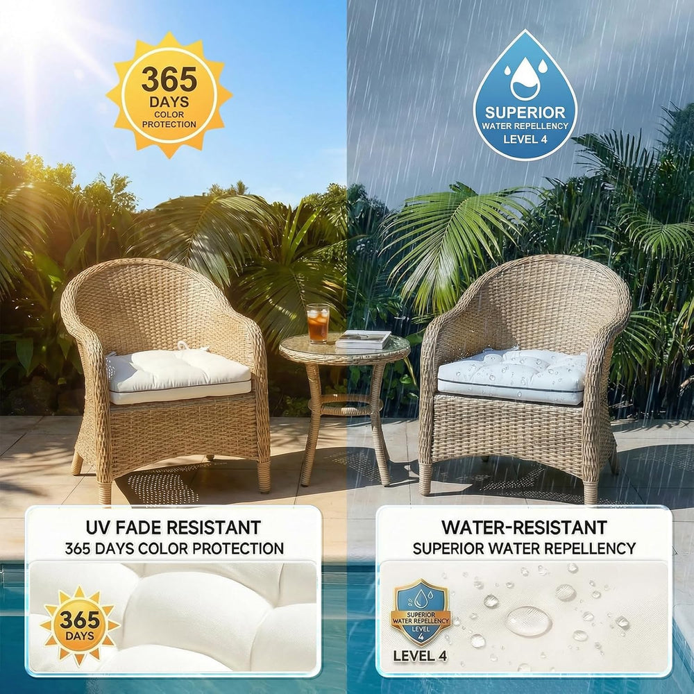 1 MIDDLE ONE Outdoor Chair Cushions Set of 2, Outdoor Cushions for Patio Furn...