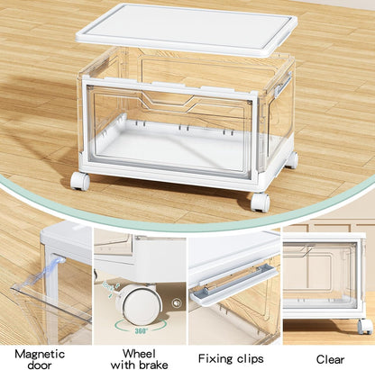 kmiectse clear storage bins with lids - 4, close-up detail