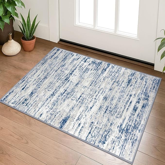 Modern Abstract Entryway Rug Indoor 2x3 Washable Rug Non-Slip Soft Small Area by lansny