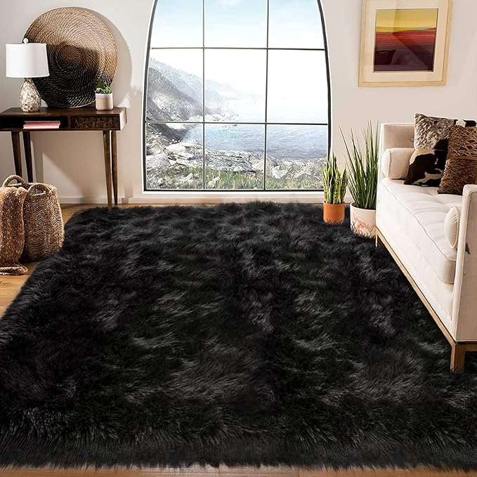 Latepis Large Black Rug Big Rugs - Image 3