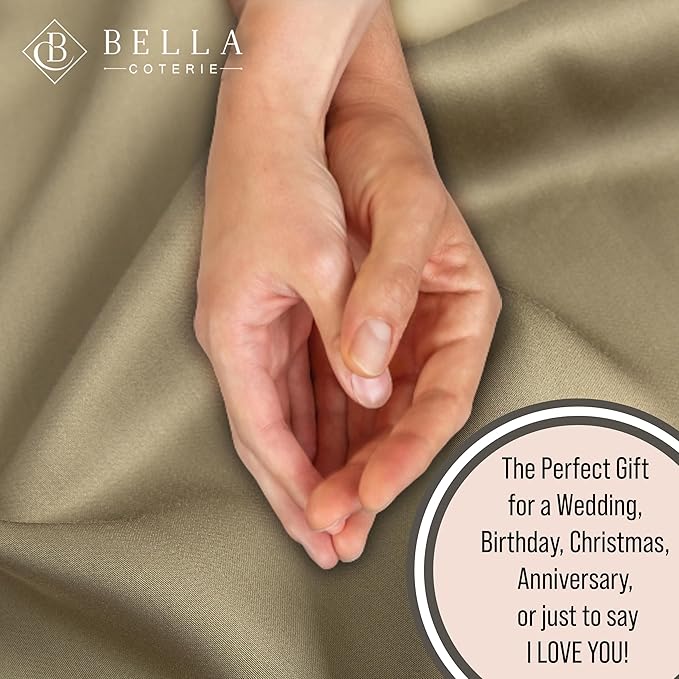 Bella Coterie 7 Piece Luxury Bamboo Viscose Split King Size Sheet Set | 2 - Image 7