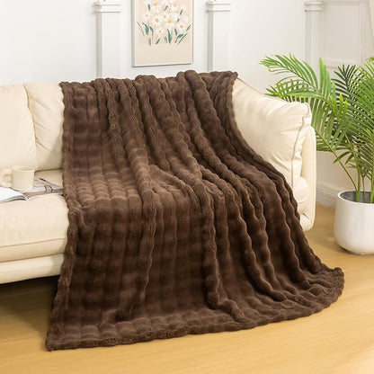 YUSOKI Luxury 3D Bubble Throw Blanket 2lb, All Ages, Home Decoration by YUSOKI
