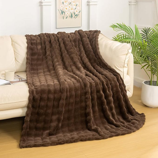 YUSOKI Luxury 3D Bubble Throw Blanket 2lb, All Ages, Home Decoration by YUSOKI