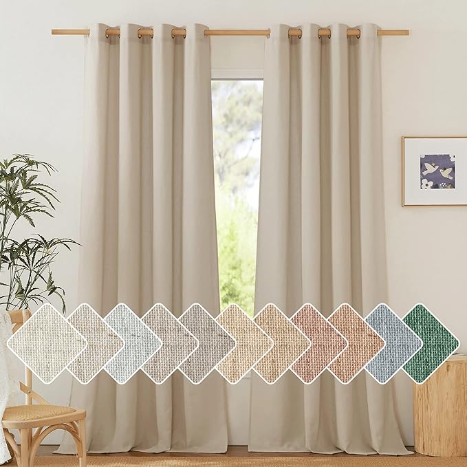 NICETOWN Thick Flax Linen Curtains by NICETOWN