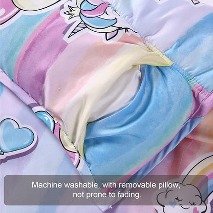 Toddler Nap Mat with Removable Pillow and Minky Blanket, Soft Rolled Napping - Image 3