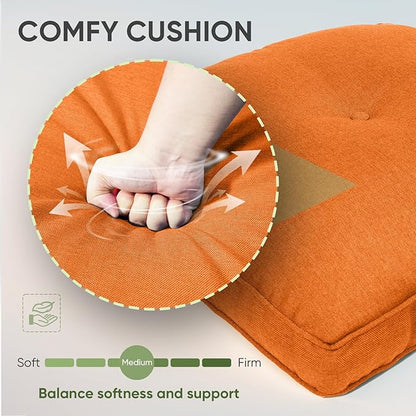 Outdoor Chair Cushion Set, 25 x 22 Deep Seat Cushion, Patio Chair Cushions - Image 5