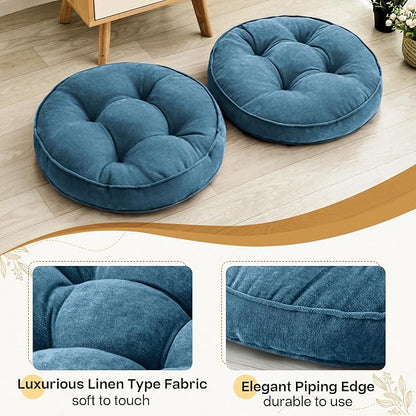 Floor Pillow Set of 2, Memory Foam Floor Cushions - Image 3