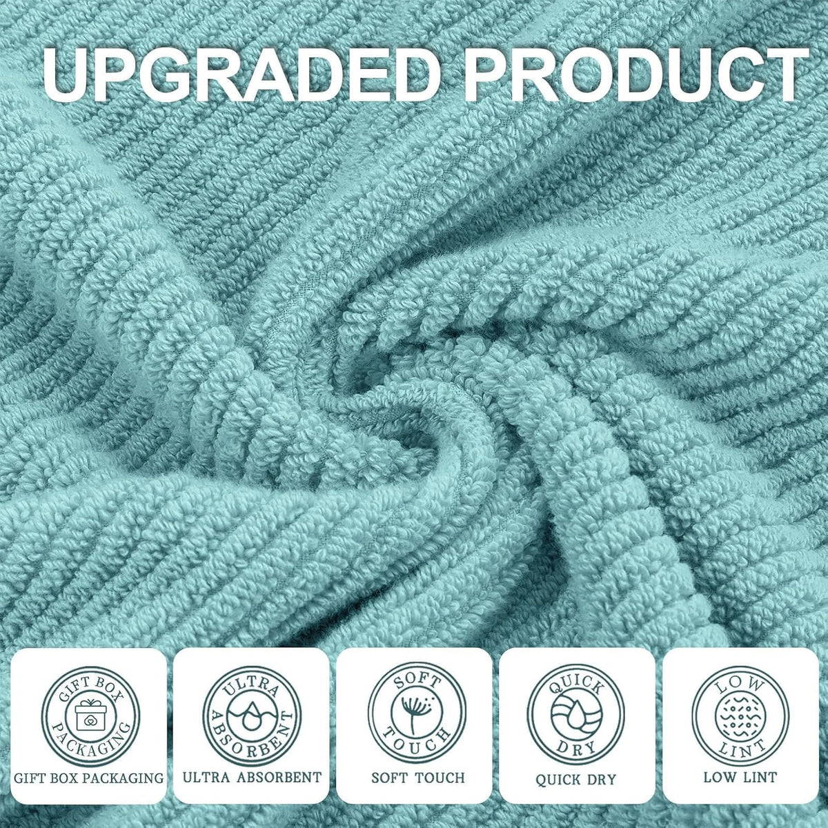 voova & movas towels for bathroom, cotton, luxury shown in use
