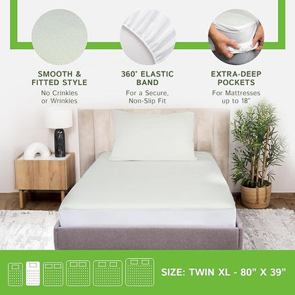 Four Seasons Essentials Twin Extra Long Size Waterproof Mattress Protector - Image 4