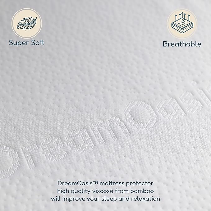 DreamOasis Waterproof Mattress Protector Twin Size - Image 3