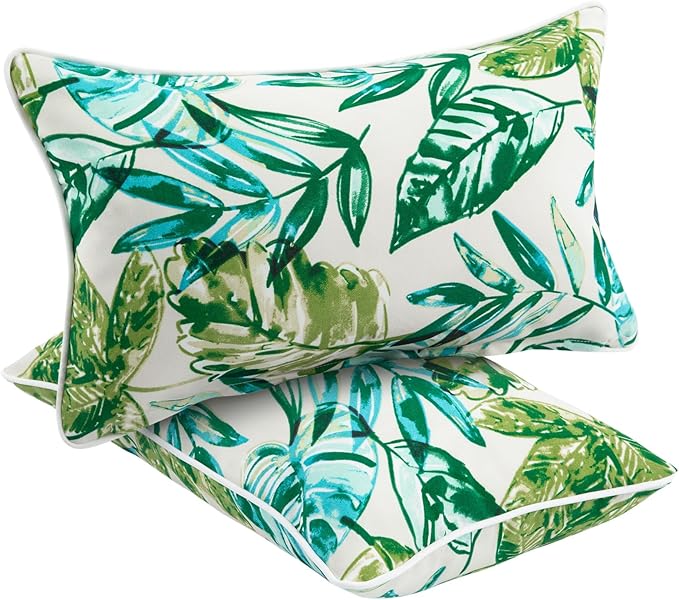 Water Resistant Outdoor Lumbar Pillows by FUNHOME