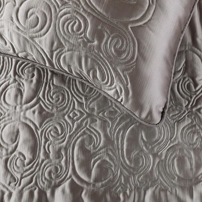 The HomeCentric Handmade Silver CA King 86 x 18 inch Bed Runner Without Pillow - Image 3