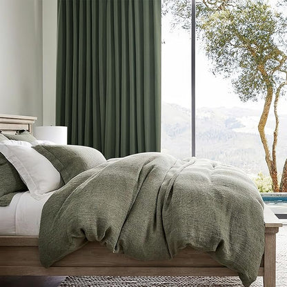 Blackout Curtains 95 Inches Long, Light Blocking Vintage Dark Green Curtains - Image 7