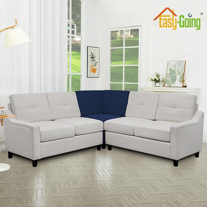 Easy-Going Stretch Sectional Corner Sofa Slipcover 1-Piece Couch Sofa Cover - Image 3