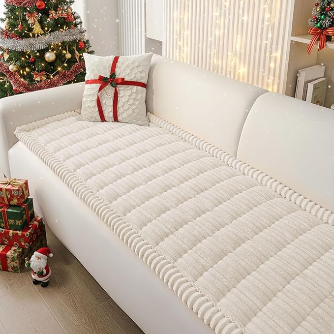 Smiry Couch Cover for Dogs Washable, Non Slip Fuzzy Pet Couch Covers for 3 by Smiry