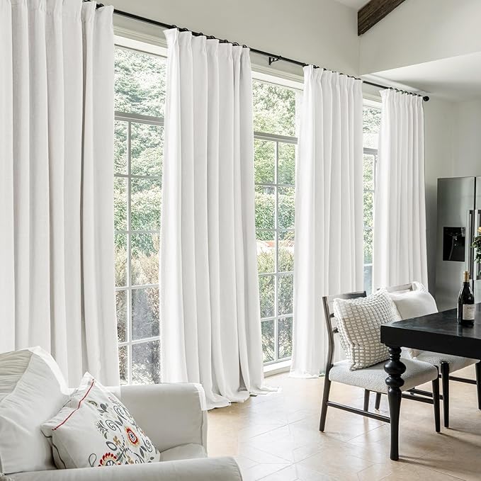 IVAPUPU Pinch Pleated Linen Blend Blackout Curtains - Image 5