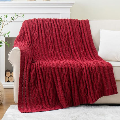 Battilo Christmas Dark Red Throw Blanket - Image 2