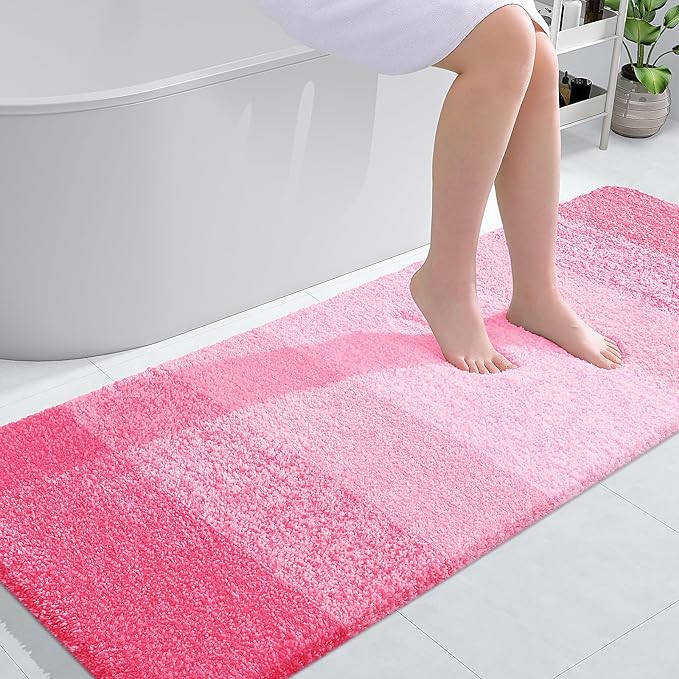 OLANLY Bathroom Runner Rugs 59x24, Extra Soft Absorbent Microfiber Bath Rugs by OLANLY