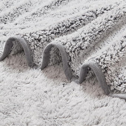 EMME Soft Sherpa Fleece Blanket Reversible Plush Fluffy Large Blanket, Light - Image 5