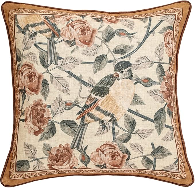patdrea Designer Vintage Floral Throw Pillow Covers by Welcometopatdrea