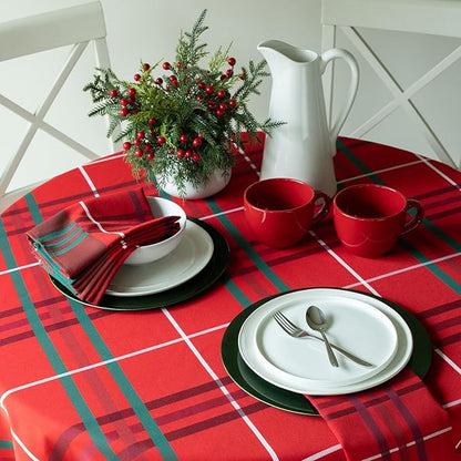 Benson Mills Heavyweight Yarn Dyed Engineered Woven Fabric Plaid Table Cloth - Image 2