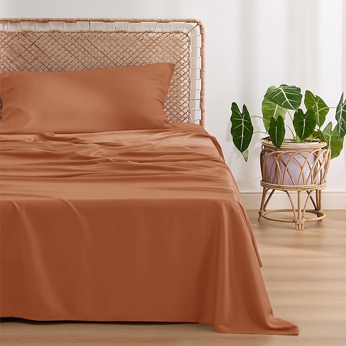 Bedsure Cooling Sheets Twin, Rayon Derived from Bamboo, Breathable & Soft Twin - Image 2