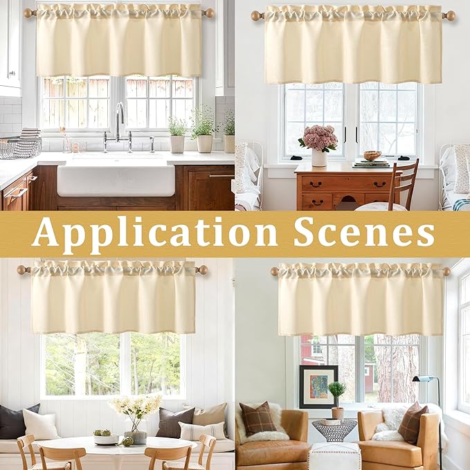 JIUZHEN Faux Linen Window Valance - Image 8