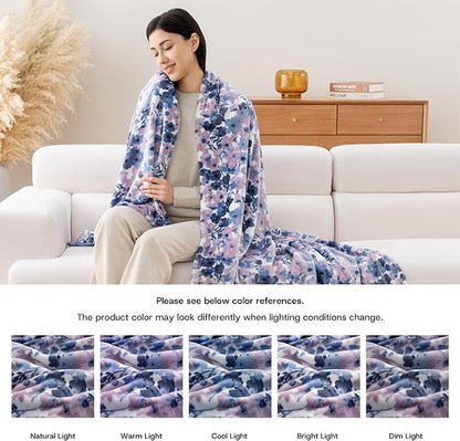 Luxury Printed Fleece Warm Blanket, Soft Lightweight Velvety Plush Throw - Image 7