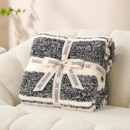 Snuggle Sac Stripe Black Throw Blanket - Image 5