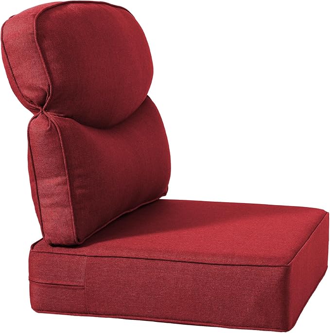 Luxury 22x24/22x25 6-Inch Smile Outdoor Seat Cushions Set of 2 - Image 4