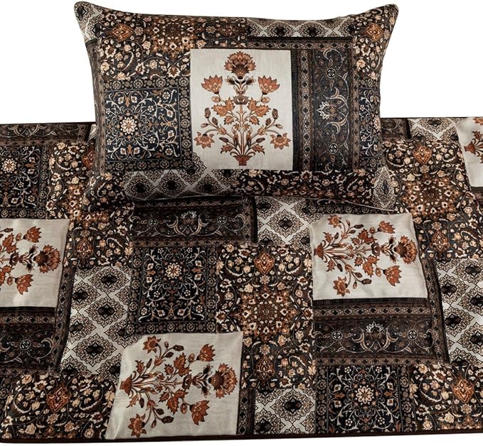 The HomeCentric King/Queen/Twin Brown Decorative Twin 53"x18" Bed Runner - Image 2