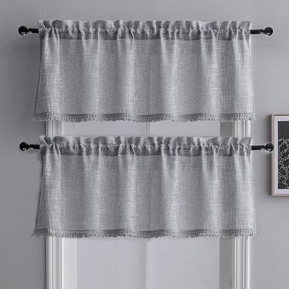Beda Home Tassel Linen Textured Swag Valances by BedaHomeBedaLife
