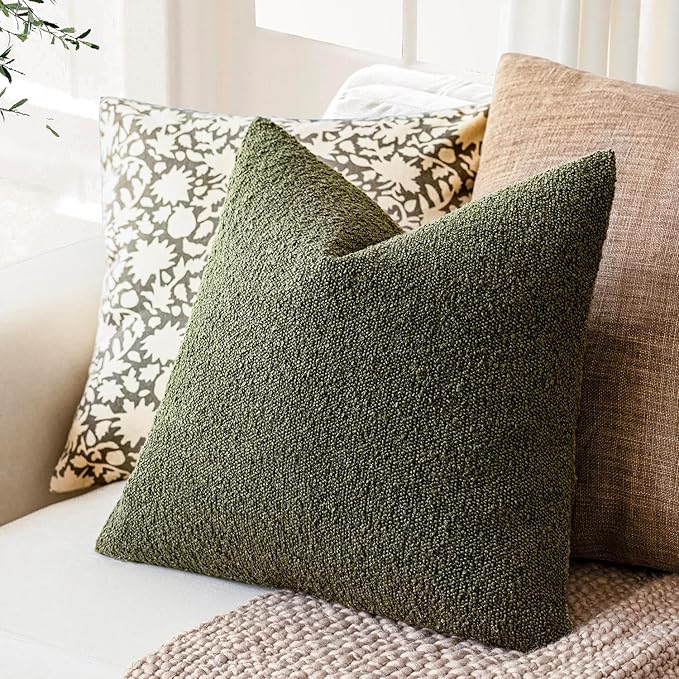 Foindtower Set of 2, Decorative Textured Boucle Throw Pillow Covers Accent - Image 6