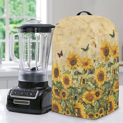 Retro Sunflower Butterfly Blender Cover Stand Mixer Covers Anti Fingerprint by Unknown