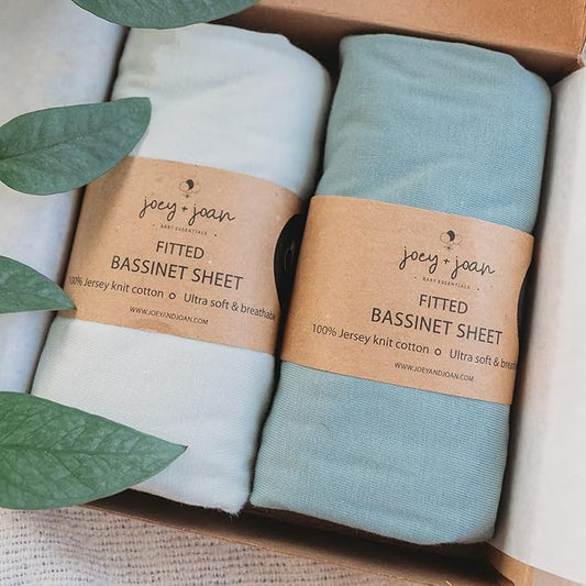 Bassinet Fitted Sheets for Chicco LullaGo Anywhere, Baby Bjorn Cradle and 14 x by JoeyJoan