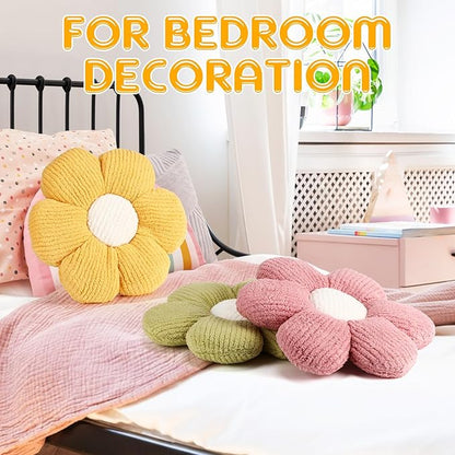 Coume 6 Pcs Flower Floor Pillows, Daisy Throw Pillows 16 Inch Flower Seating - Image 6