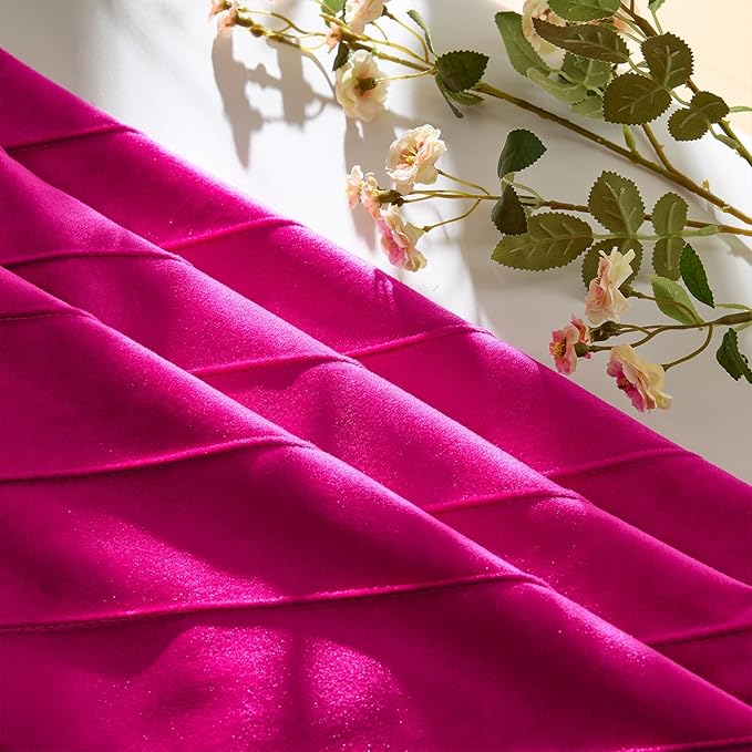 GIGIZAZA Hot Pink Velvet Pillow Covers 12x20 - Image 3
