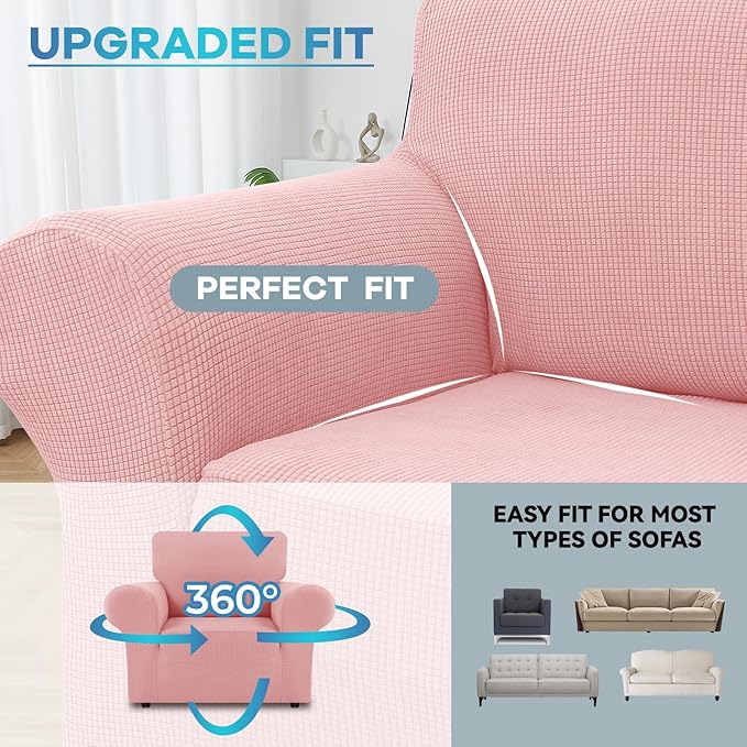 LURKA Stretch Chair Sofa Slipcovers 1 Piece Couch Covers - Image 4