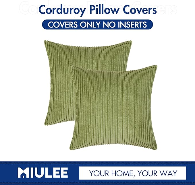MIULEE Pack of 2 Pillow Covers Soft Soild Decorative Square Throw Pillow Covers - Image 6