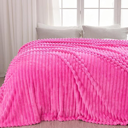 NEWCOSPLAY Super Soft Queen Blanket Hot Pink Premium Silky Flannel Fleece 3D by NEWCOSPLAY