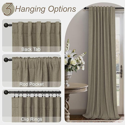 Pitalk Taupe Blackout Curtains 84 Inches Long - Image 6